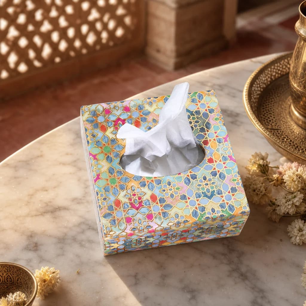 Indus Small Square Tissue Holder With Magnet 1