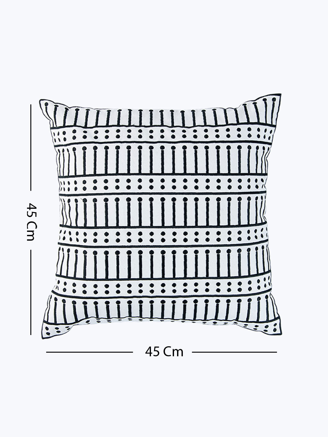 Abstract Print Embroidered Cushion Cover