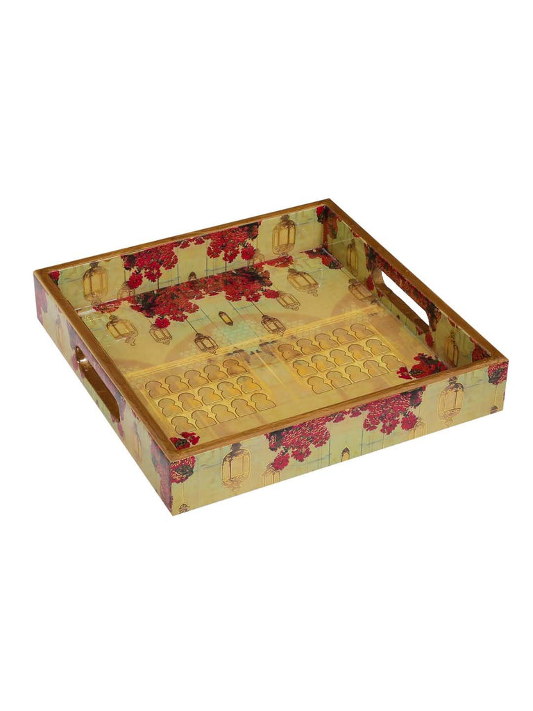 wooden tray set 